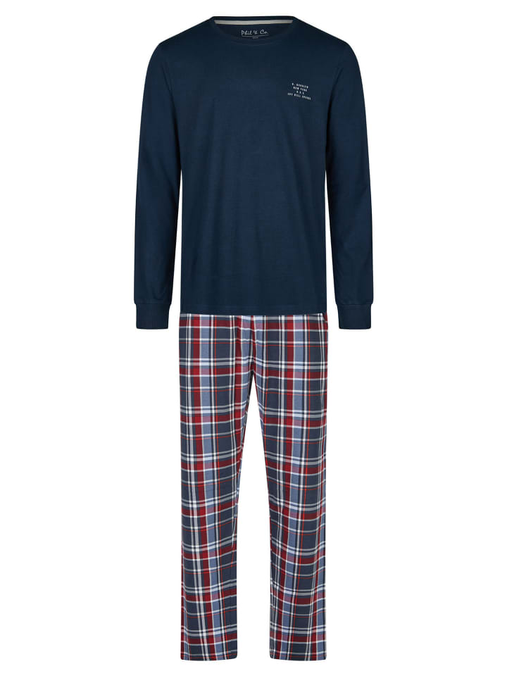 Pyjama Classics in dunkelblau/kariert2