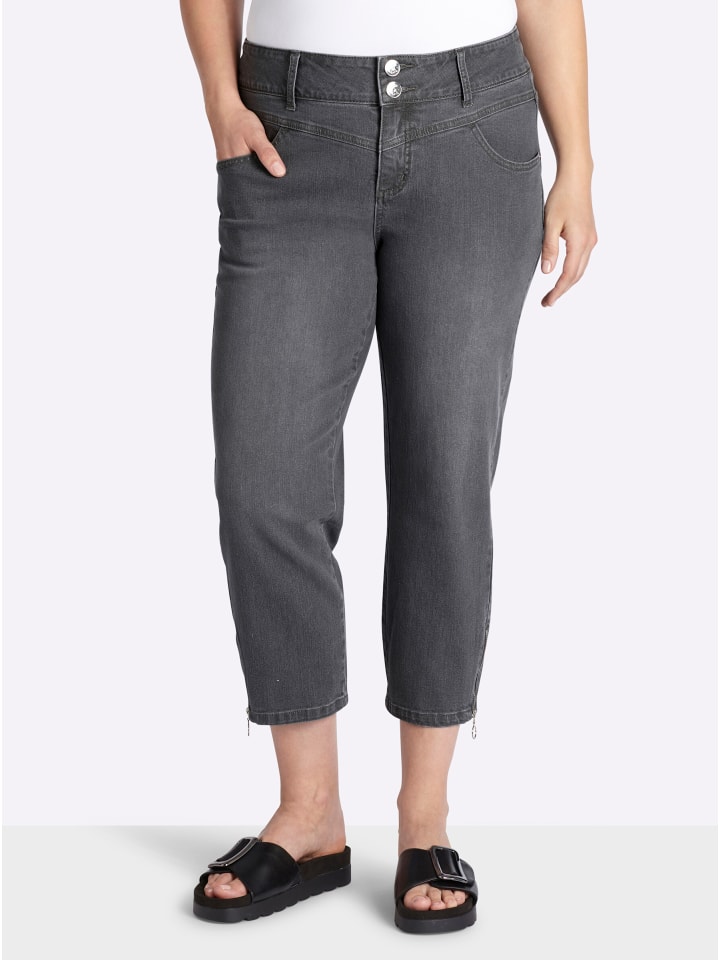 7/8-Jeans in stone-grey-denim