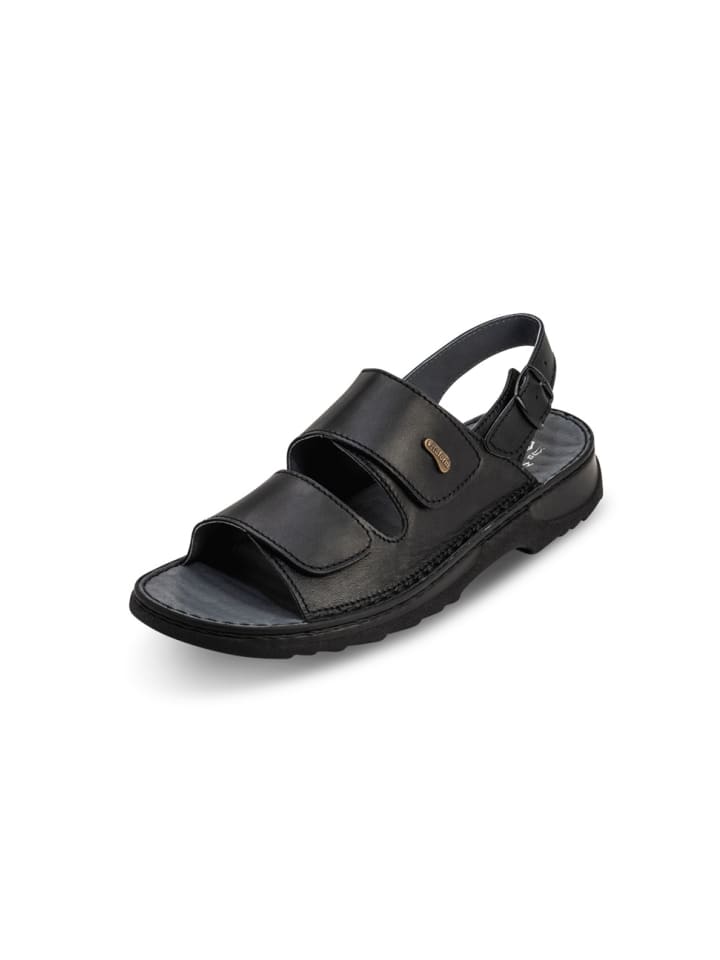 Softnappaleder Sandalen in schwarz
