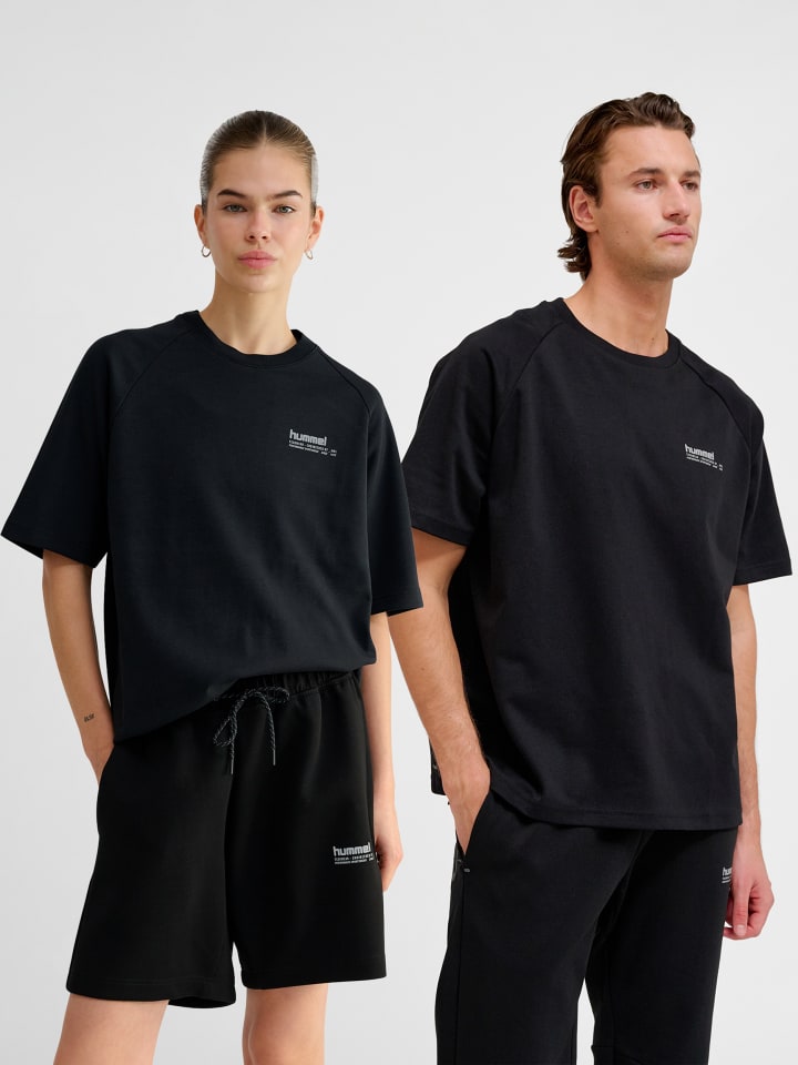 T-Shirt Reflektierend Logo Hmltech Lebensstil Herren in BLACK
