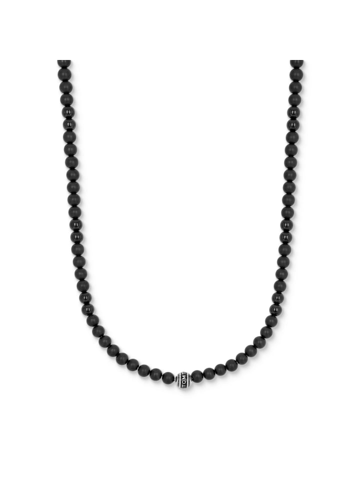 Halskette Edelstahl, Lack in Silber
