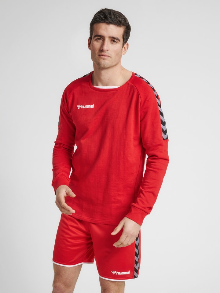 Sweatshirt Raglanärmel Hmlauthentic Herren in TRUE RED