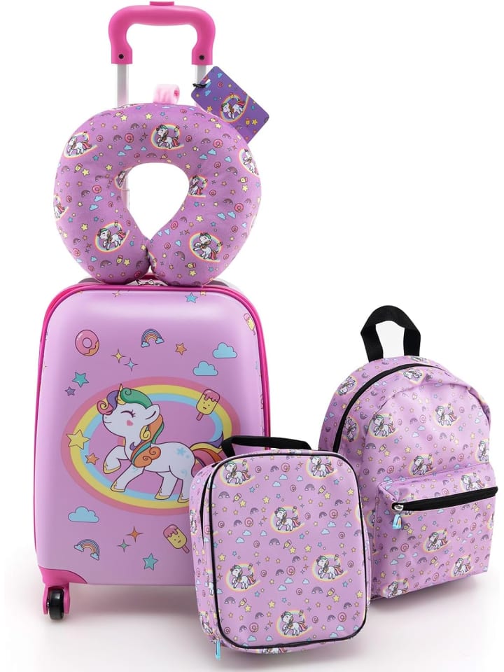 5 teiliges Kinderkoffer in Lila