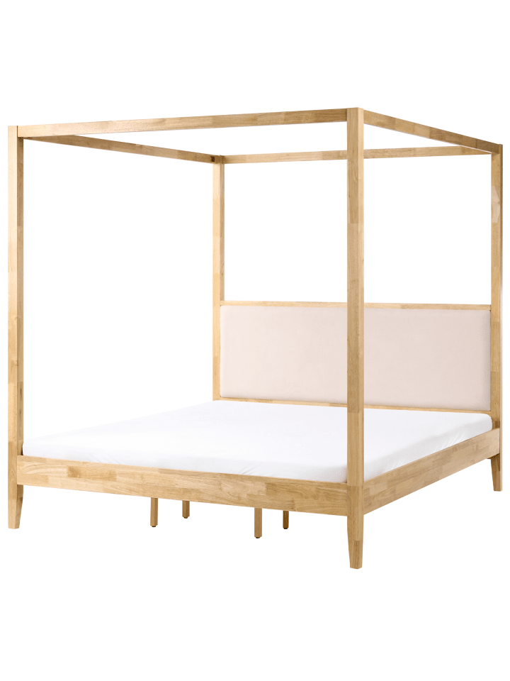 2-tlg Doppelbett HAILLICOURT in Braun/Beige