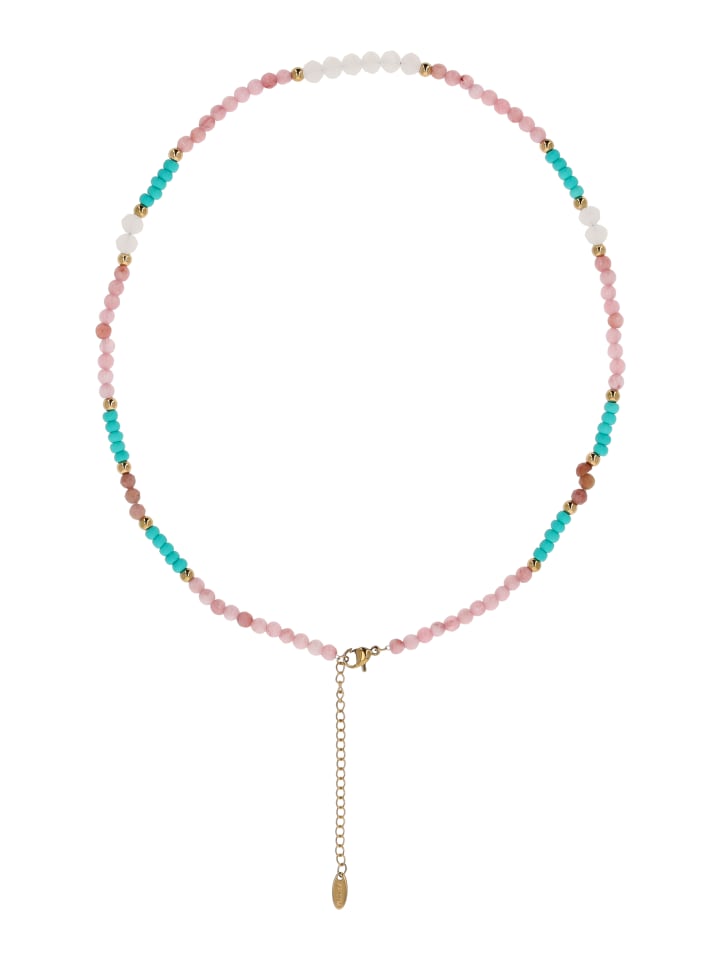 Women Necklace With Beads in Rose Turquoise