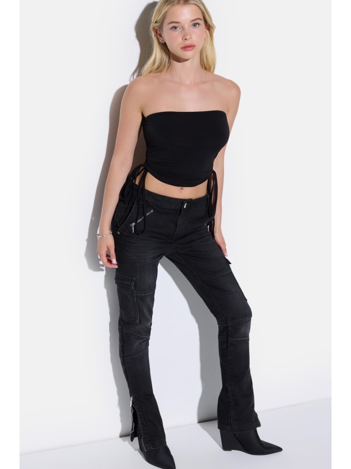 Crop Top in Schwarz