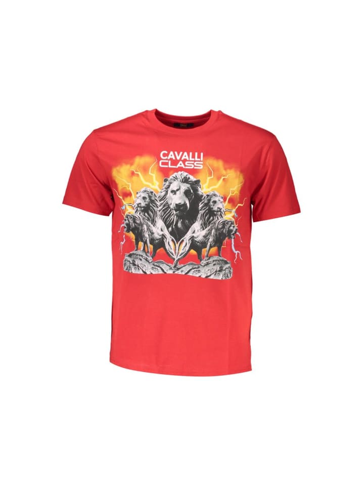 Rot Baumwolle Herren T-Shirt