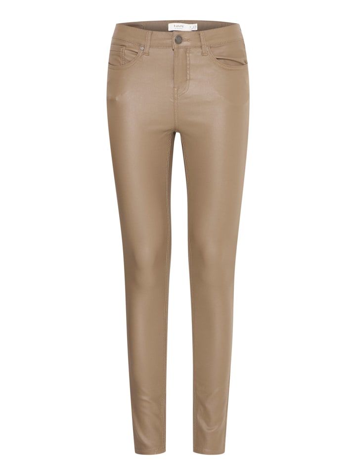 BYKIKO SLIM JEANS Coated Slim fit in Walnut