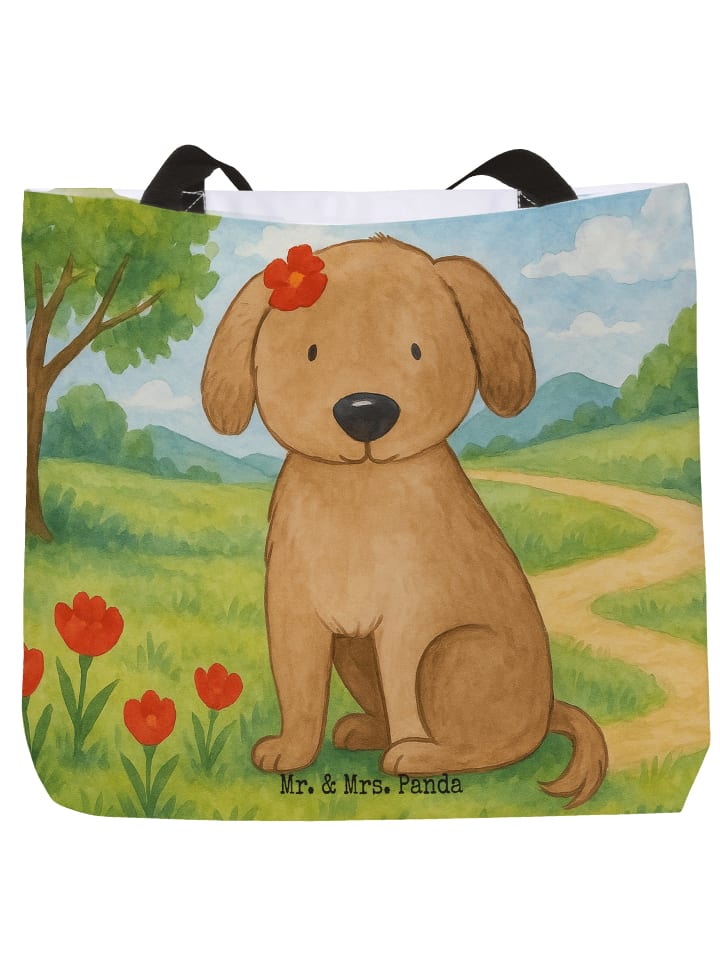 Tasche Hund Dame Design ohne Spruch in Weiß