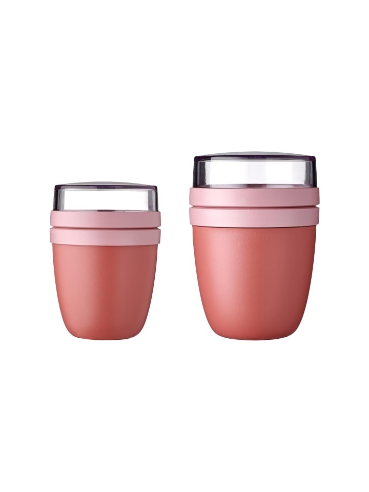 2-tlg. Lunchpot mini + regular Ellipse in Vivid Mauve