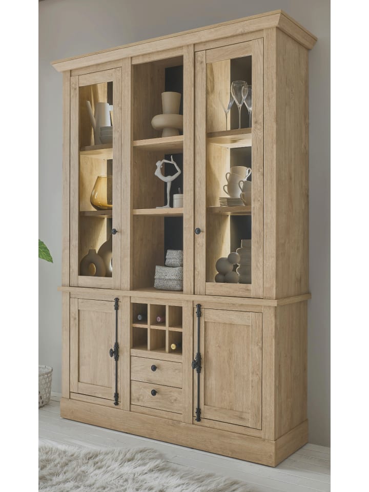 Buffet Eiche Gold Landhaus 147 x 214 cm, Buffetschrank mit Soft-Close