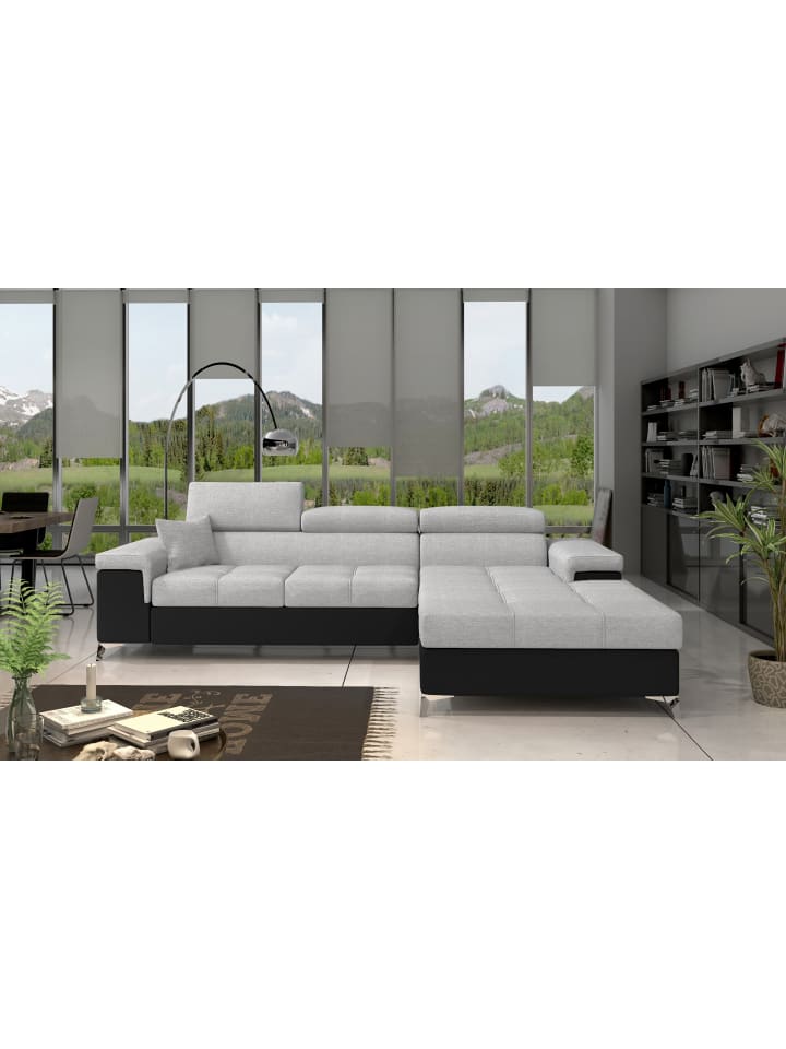 Ricky Recamiere Rechts in Grau - (L) 205 x (B) 281 x (H) 88 cm