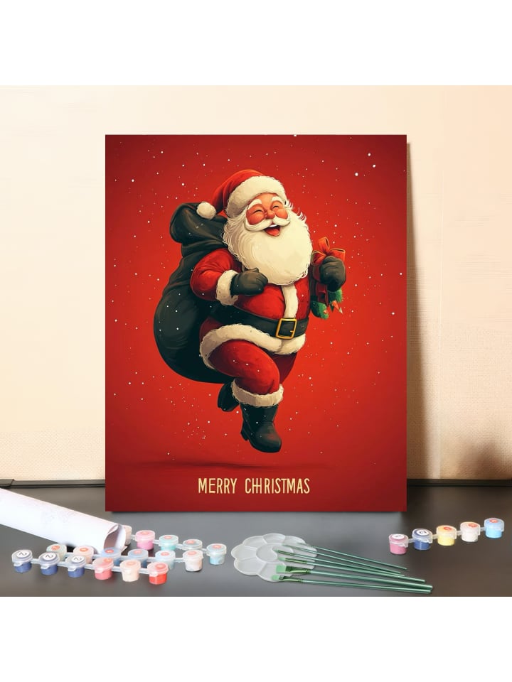 DIY Malen nach Zahlen Set-"Fröhlicher Santa"