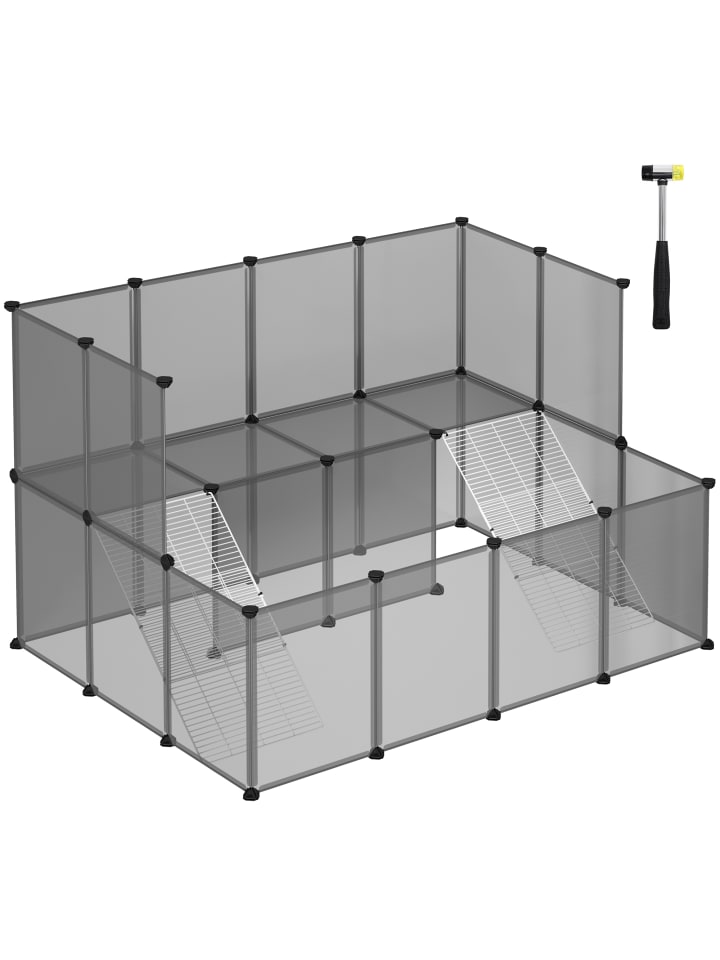 Freigehege Damion in Grau - (B)108 x (H)92 x (T)143 cm