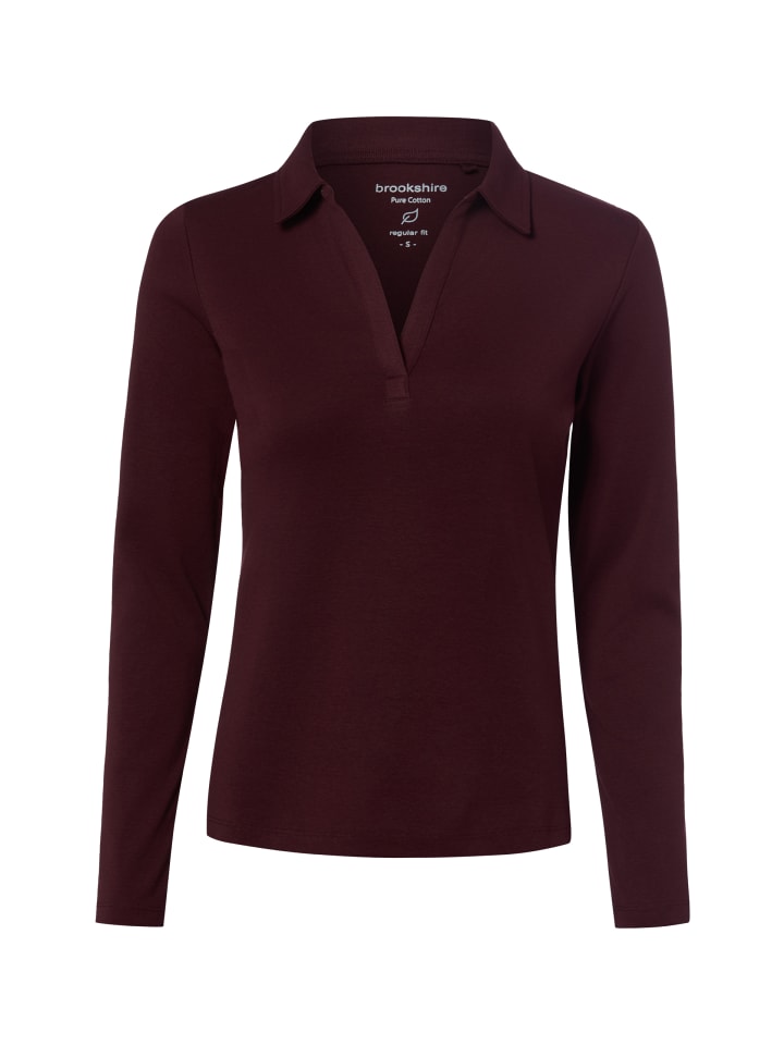 Langarmshirt in bordeaux