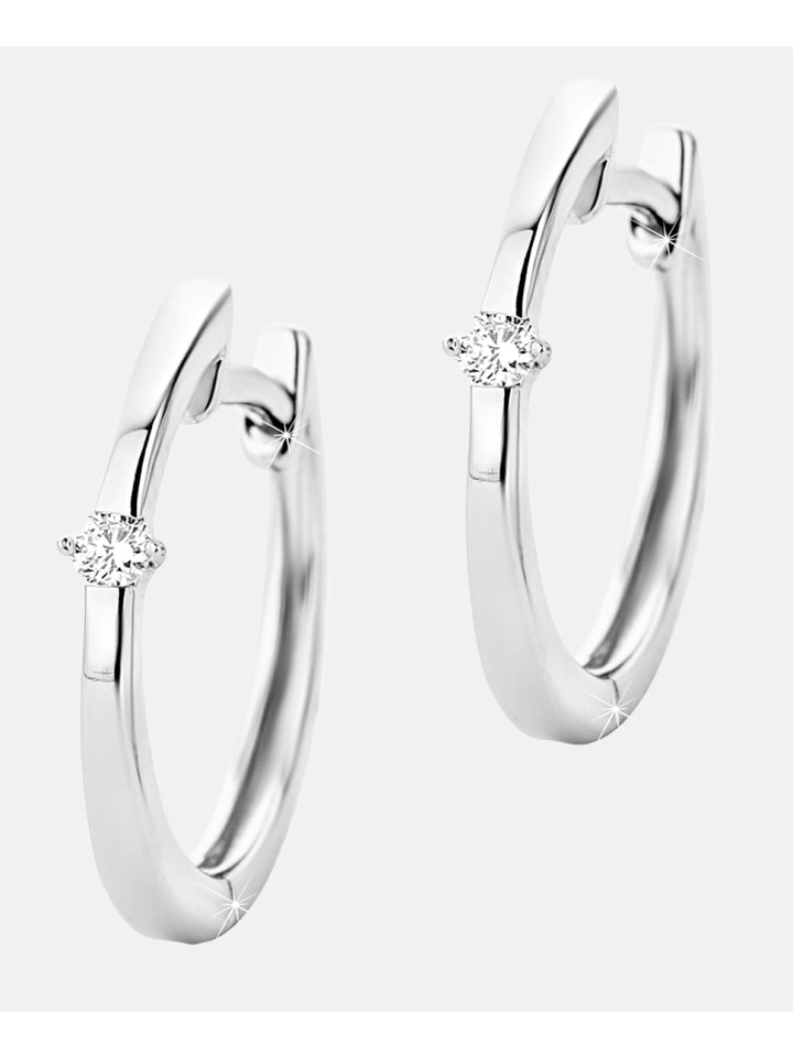 Ohrringe aus 375 Weißgold mit Diamant