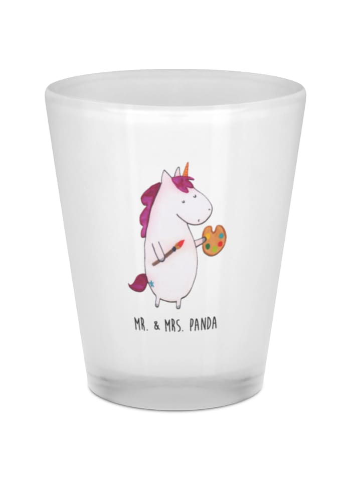 Shotglas Einhorn Künstler ohne Spruch in Transparent