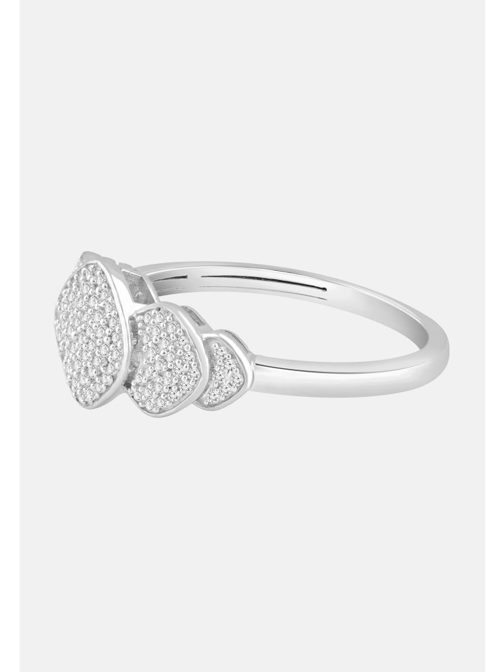 Ring aus 375 Weißgold mit Diamant