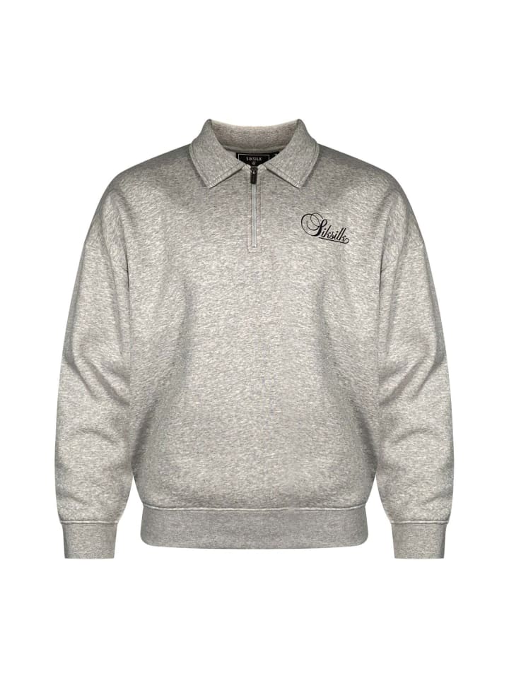 Sweatshirt Essentials Polo in Grey Marl
