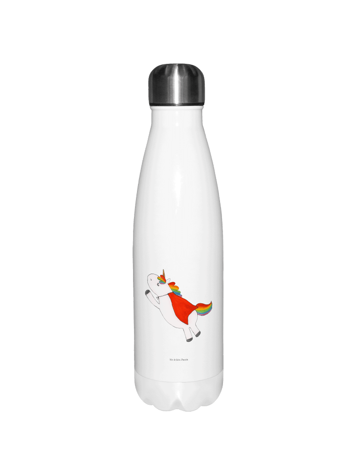 Trinkflasche Einhorn Super ohne Spruch in Weiß