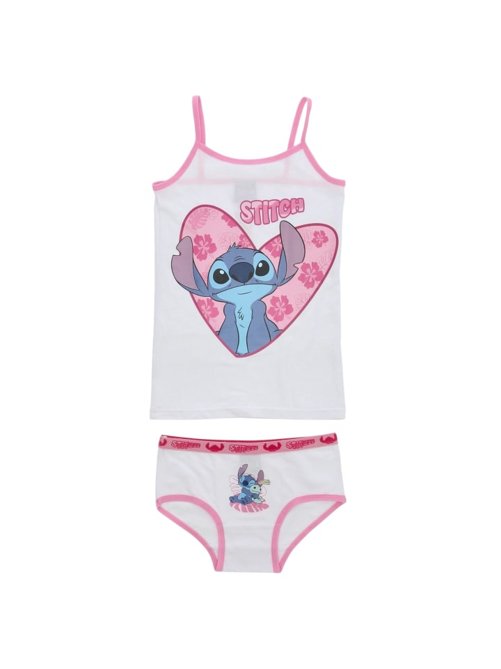 Lilo & Stitch Unterwäsche-Set für Mädchen in Weiß