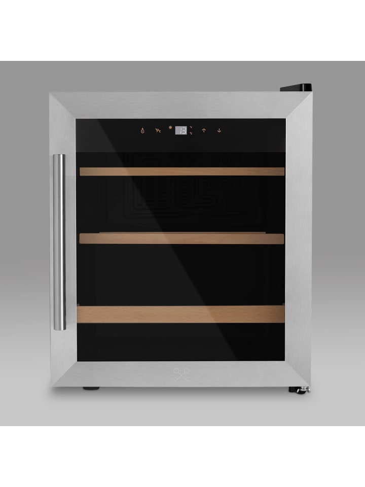 Weinkühlschrank15 Flaschen CAVC15 Silber Energieklasse G