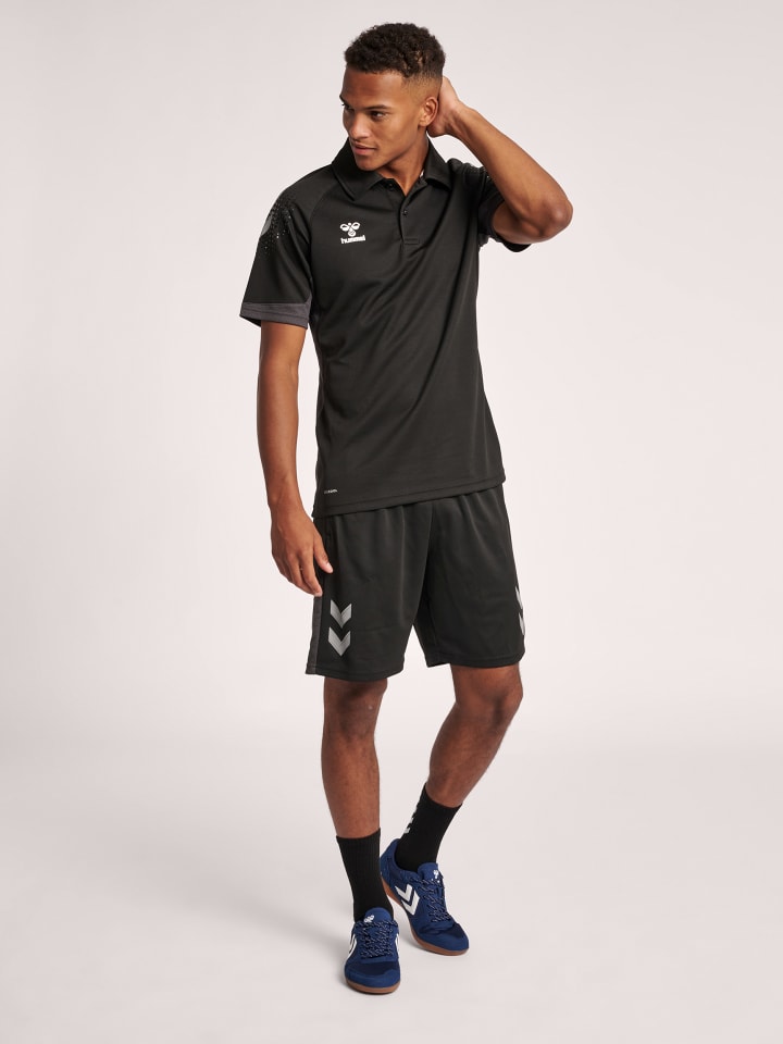Polo Raglanärmel Hmllead Herren in BLACK