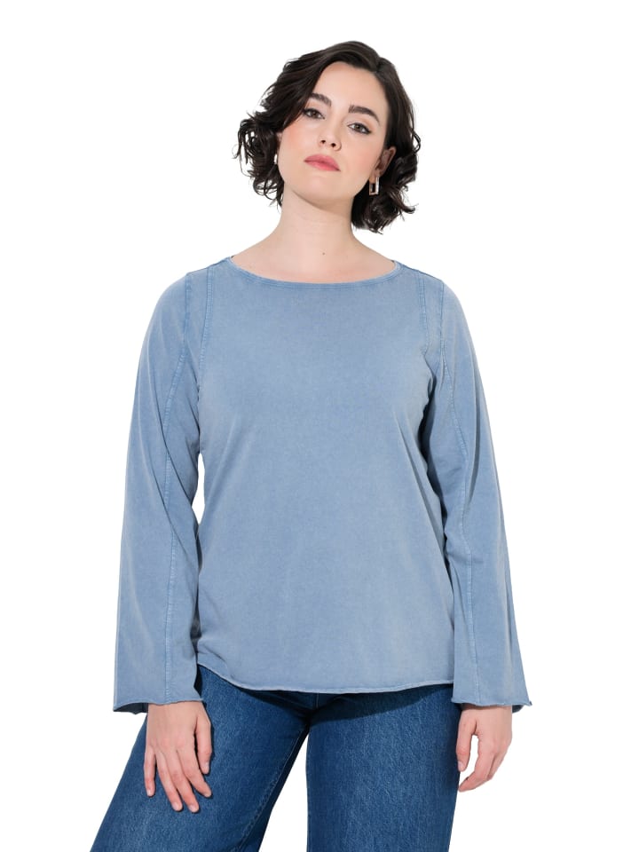 Langarmshirt in blau
