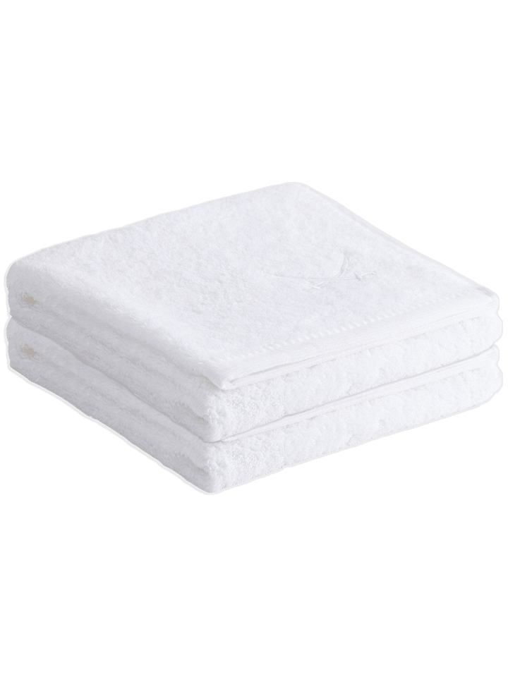 2er Handtuch-Set „Frottier-Kollektion Classic“, 50x100 cm in Weiß