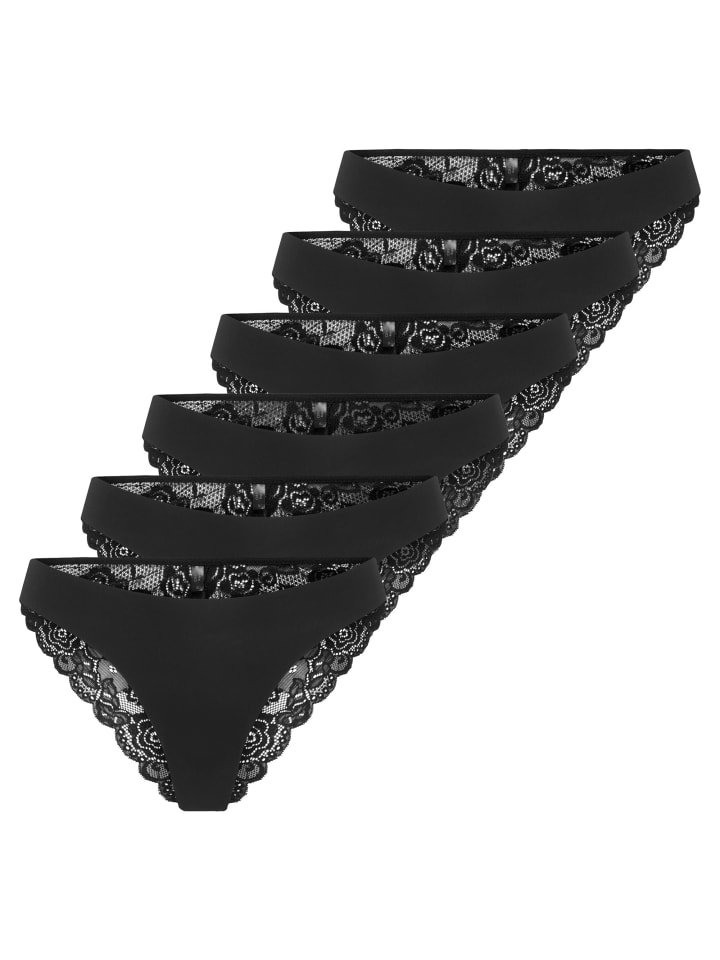 Slip 6er Pack in Schwarz