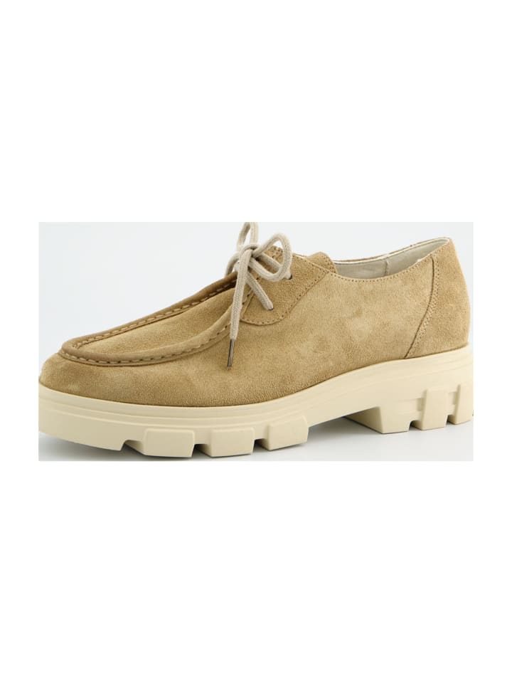 Mokassins Schnürschuhe in Beige