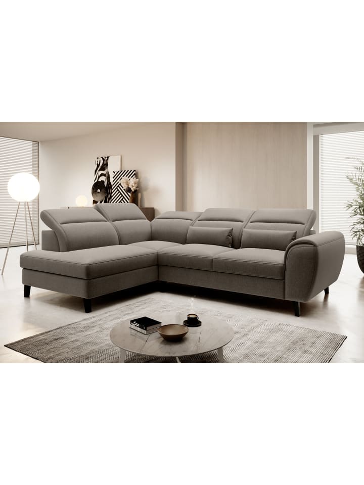 Nobel Recamiere Links in Taupe - (L) 265 x (B) 265 x (H) 100 cm