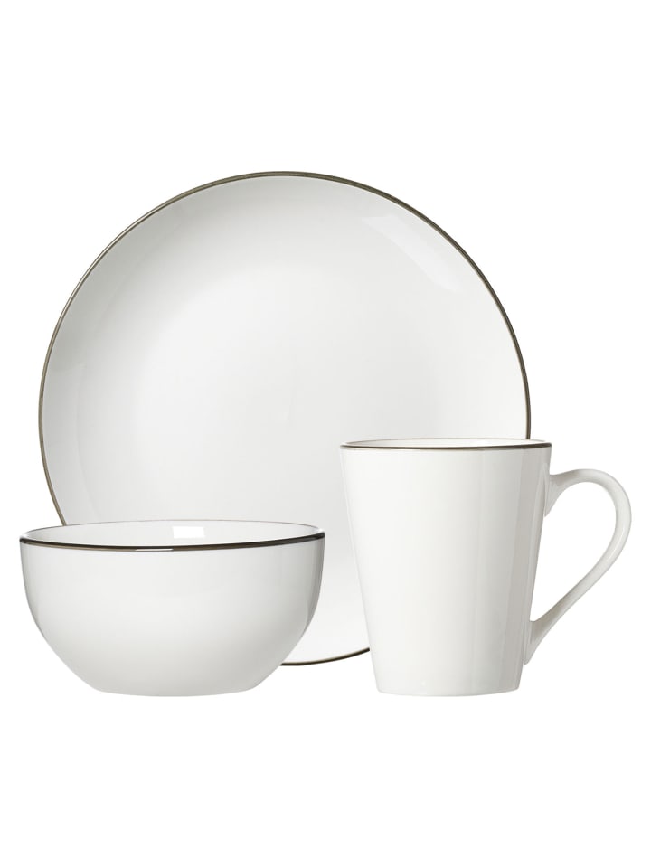 18-tlg. Frühstücks-Set Adela in Grau