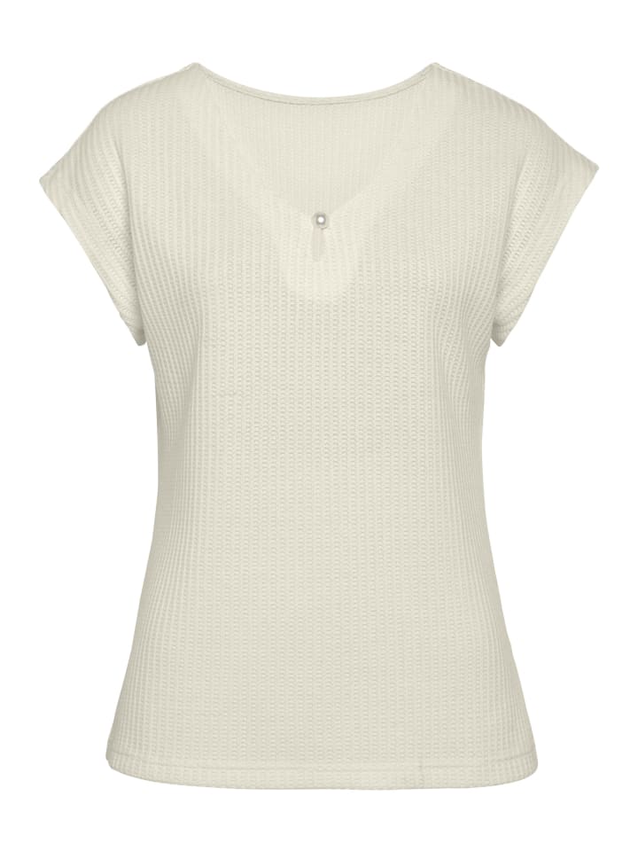 Kurzarmshirt in creme