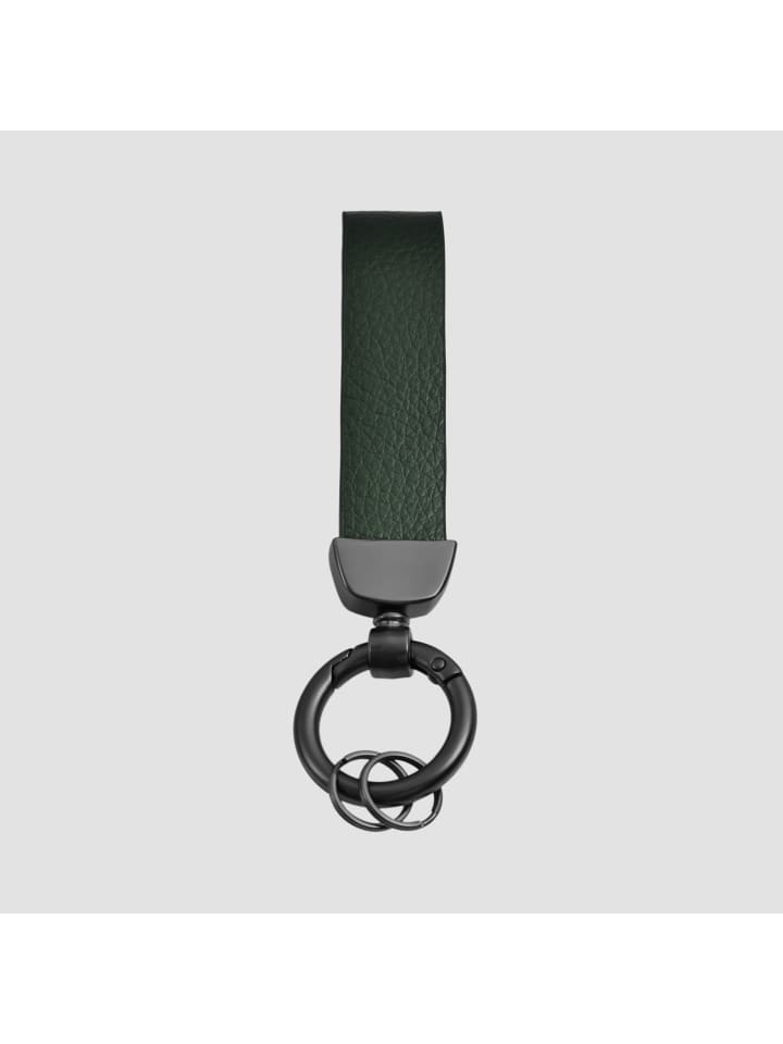 Unisex Anhänger – Schlüsselanhänger aus Leder in grün
