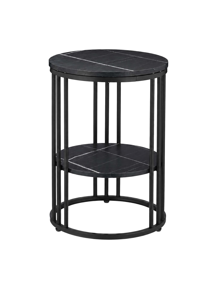 Beistelltisch in Schwarz - (B)40 x (H)56 x ø 40 cm