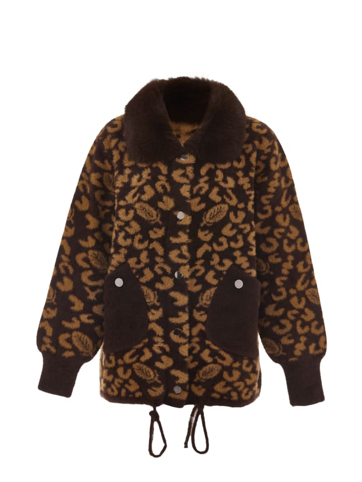 Women Cardigan in Braun