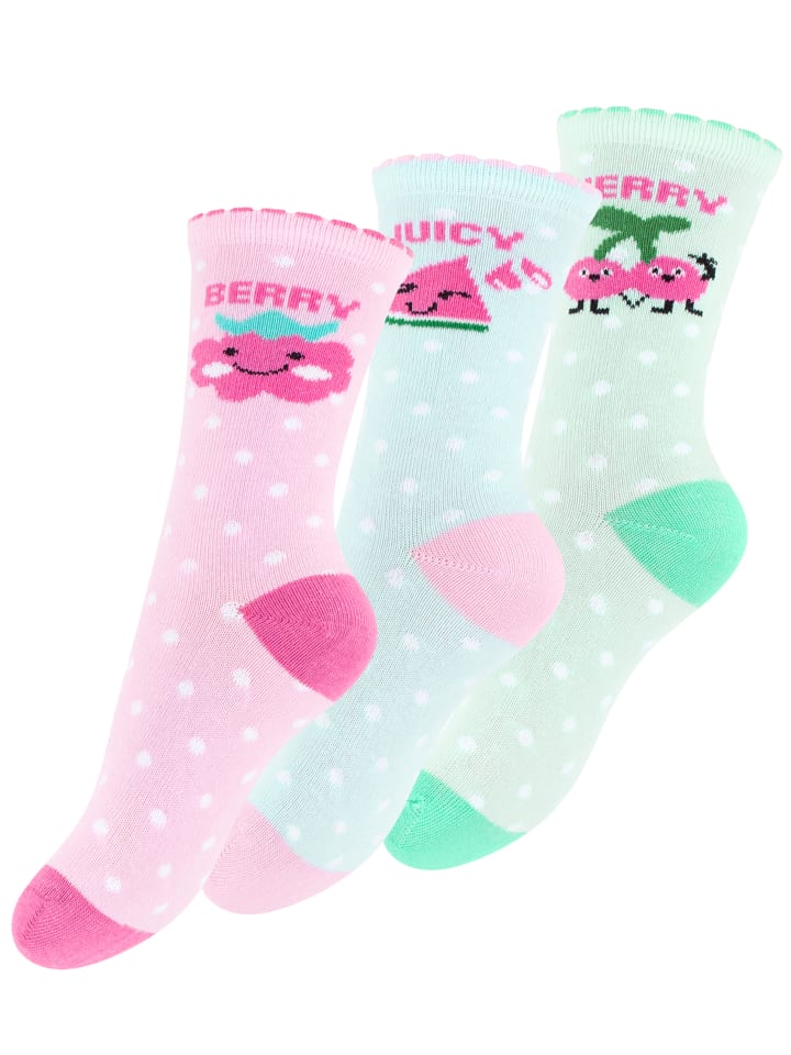 6 Paar Kinder Socken - Sweet Fruits in Bunt