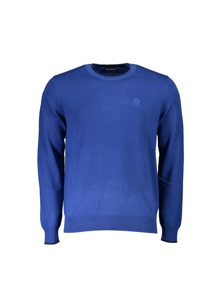 Blau Bio Baumwolle Herren Pullover