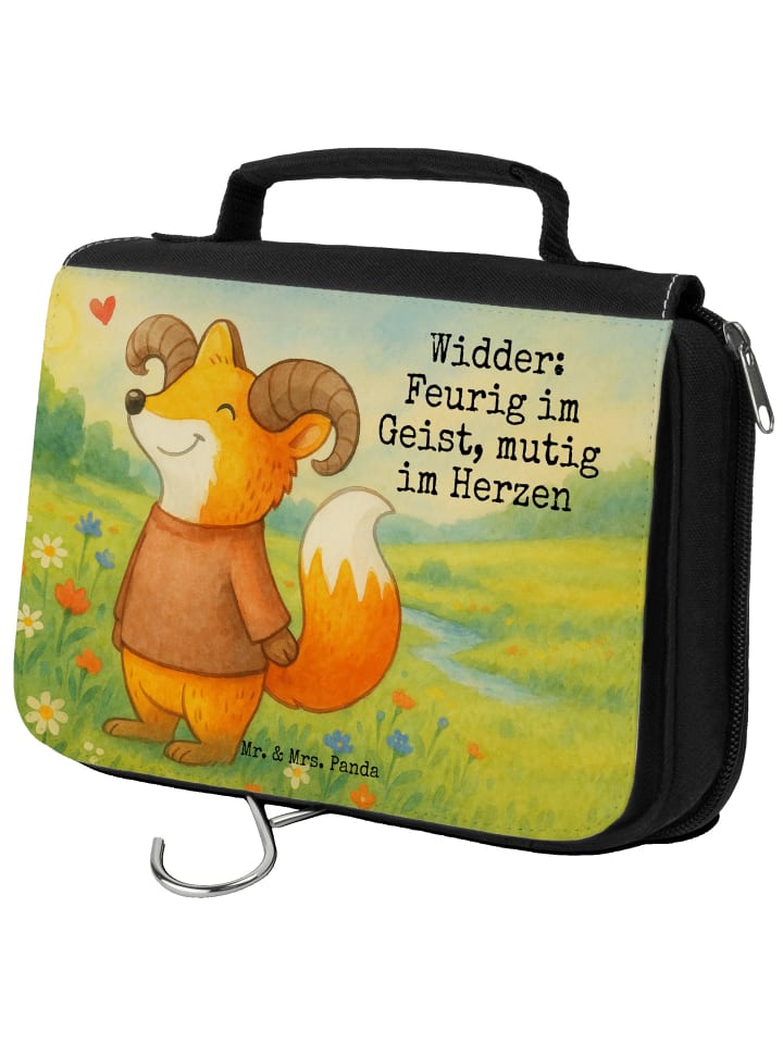 Beauty Case Widder Astologie Design mit Spruch in Weiß