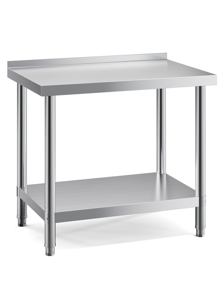 Edelstahltisch Arbeitstisch 2-stöckig 60x90x83.4 cm