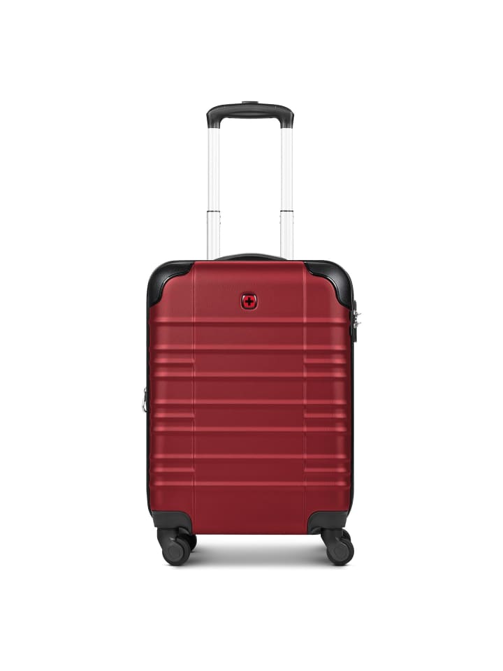 Amplar Evo 4 Rollen Kabinentrolley S 53 cm mit Dehnfalte ruby