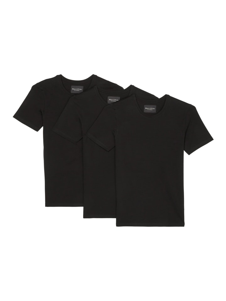 Unterhemd / Shirt Langarm Essentials Cotton in Schwarz