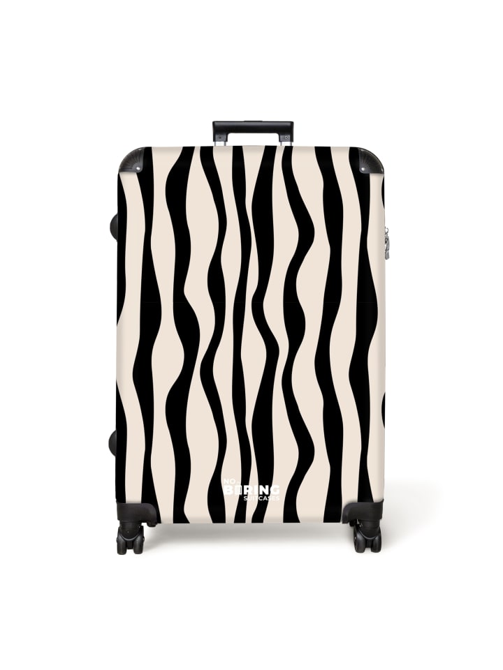 Suitcase, Koffer, Reisekoffer Zebra weiß schwarz