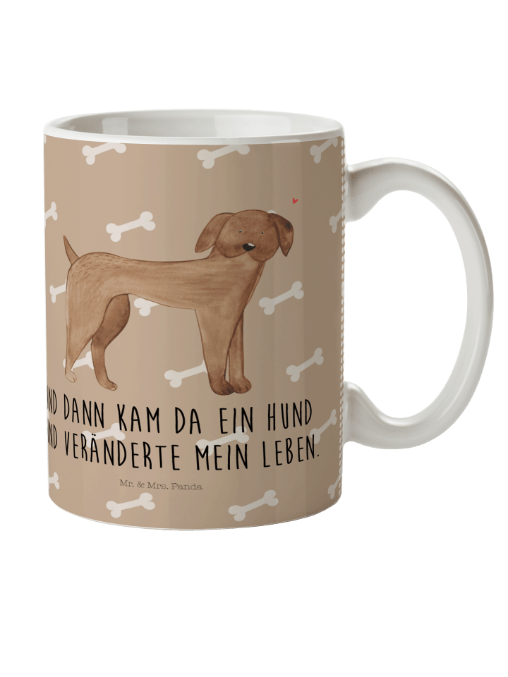 Becher Hund Dogge mit Spruch in Hundeglück