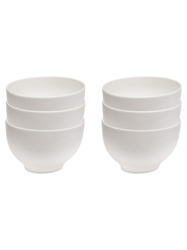 6er Set Müslischalen Basic White in Weiß ø 12 cm