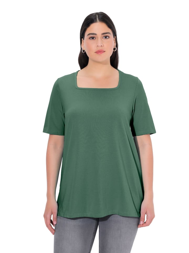 Shirt in dunkel eukalyptus