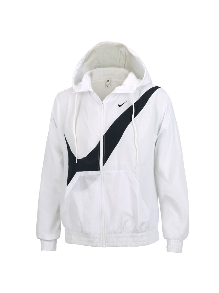 Sportjacke mit Kapuze in weiß