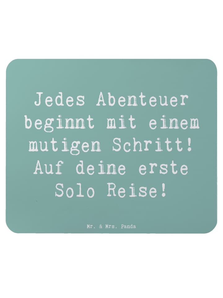 Mouse Pad Spruch Alleine Reisen Unternehmen mit... in Meeresbrise