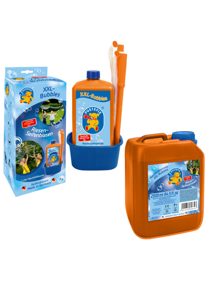 PUSTEFIX Seifenblasen XXL Bubbles + PUSTEFIX Kanister XXL 2,5l